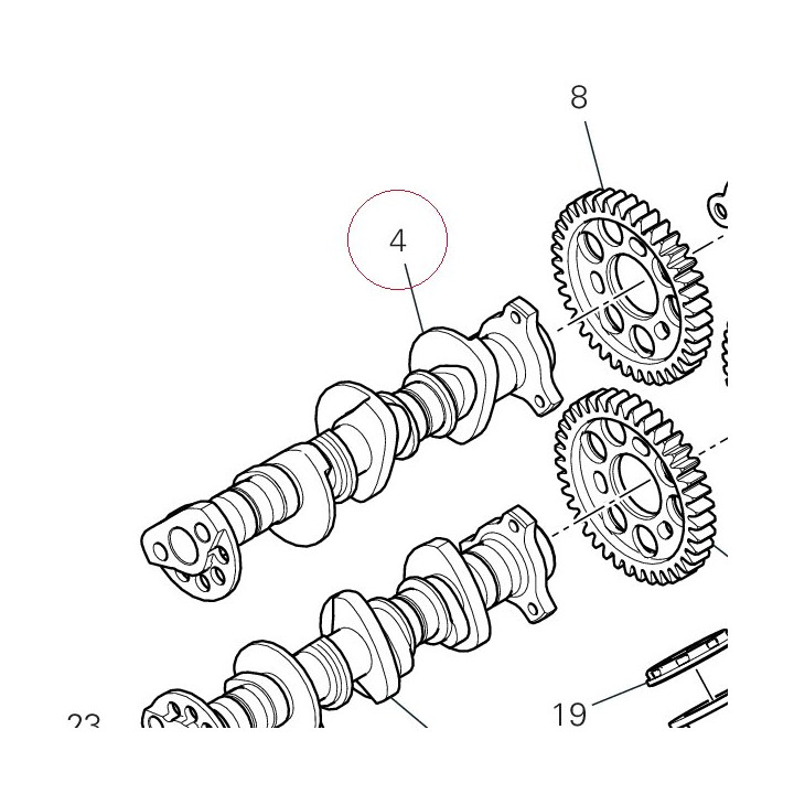 Rear intake camshaft 14816171A
