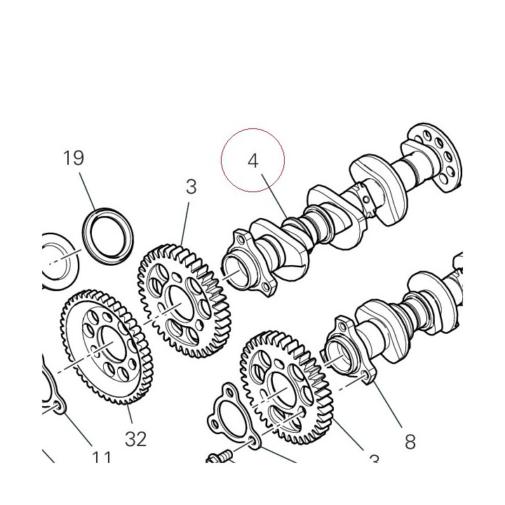 Front intake camshaft 14816191A