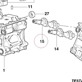 Horizontal intake camshaft 14820722B