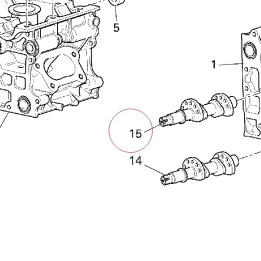 Horizontal intake camshaft 14820782B