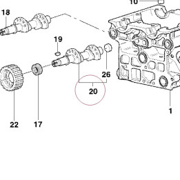 Vertical intake camshaft 14820791B