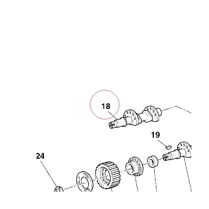 Vertical exhaust camshaft 14821891A