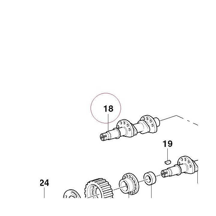 Vertical exhaust camshaft 14821931A