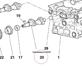 Vertical intake camshaft 14822231A