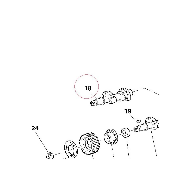 Vertical exhaust camshaft 14822251A