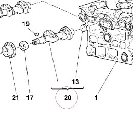 Vertical intake camshaft 14822411A