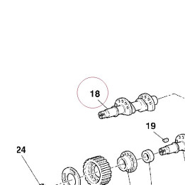 Vertical exhaust camshaft 14822431A