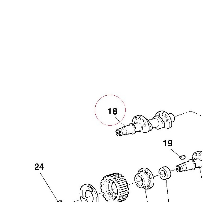 Vertical exhaust camshaft 14822431A
