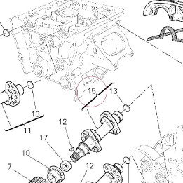 Horizontal intake camshaft 14823101B