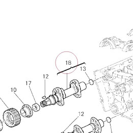 Vertical exhaust camshaft 14823131B