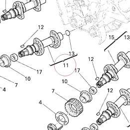 Vertical intake camshaft 14823391A