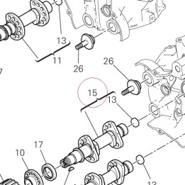 Horizontal intake camshaft 14823421B