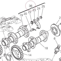 Vertical exhaust camshaft 14823751C