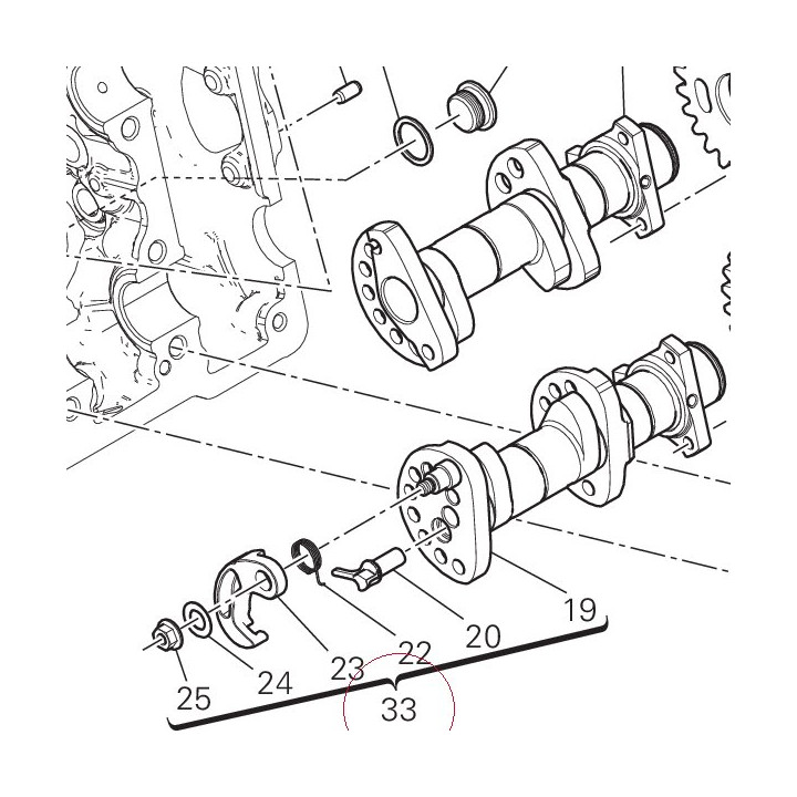 Horizontal exhaust camshaft 14823811C
