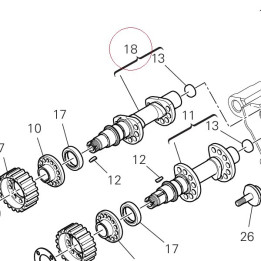 Vertical exhaust camshaft 14824252A