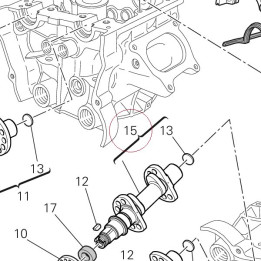 Horizontal intake camshaft 14824321A