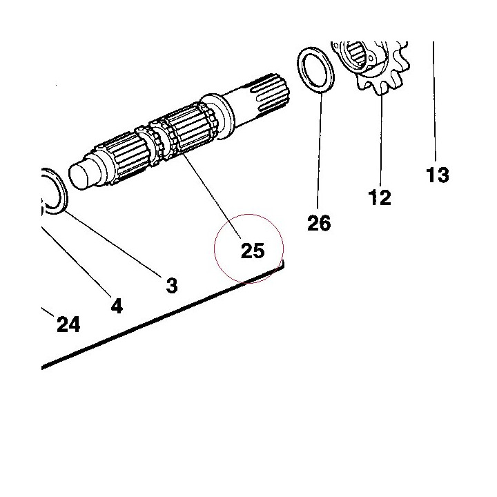 Driven shaft 14910031B