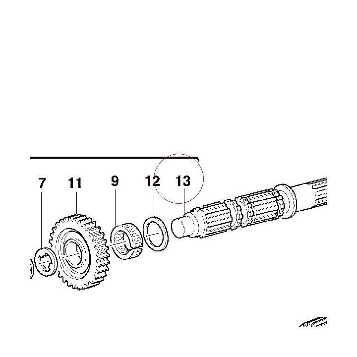Lay shaft 14910291A