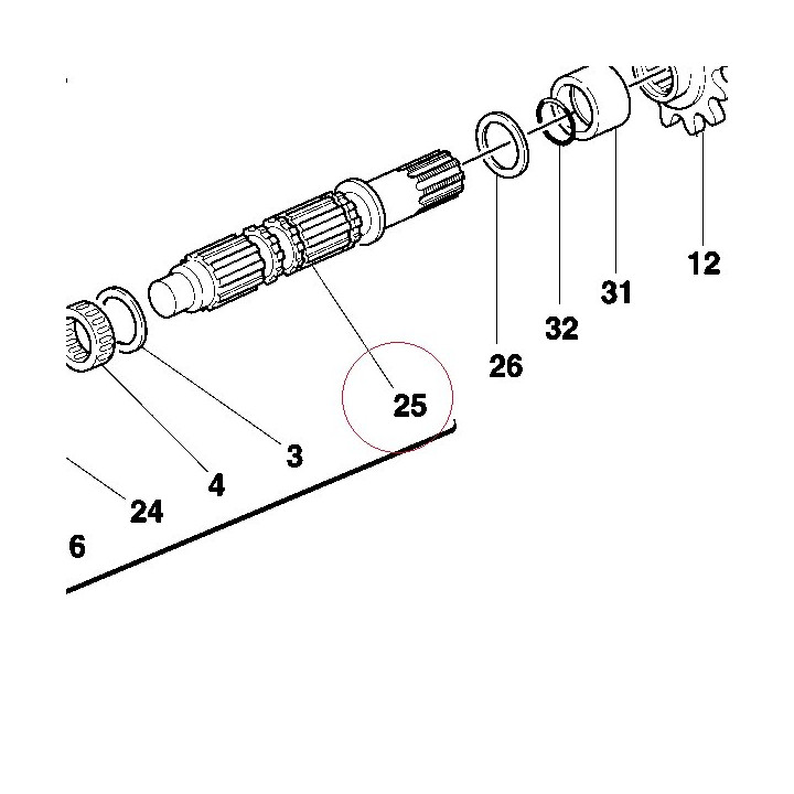 Driven shaft 14910321A