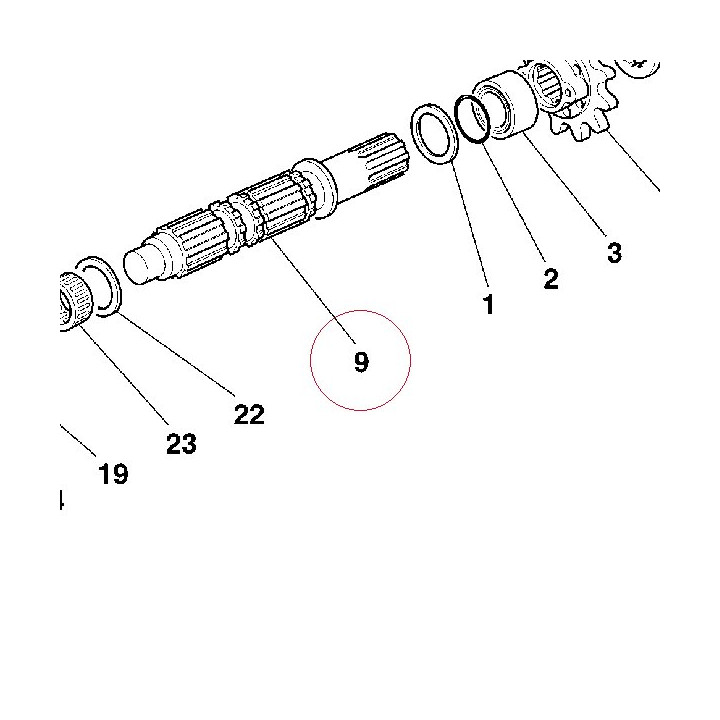 Lay shaft 14910322B