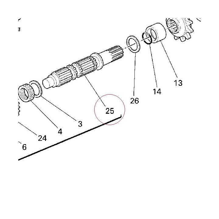 Driven shaft 14910323A
