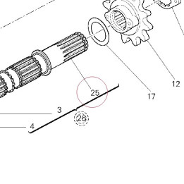 Driven shaft 14910341A