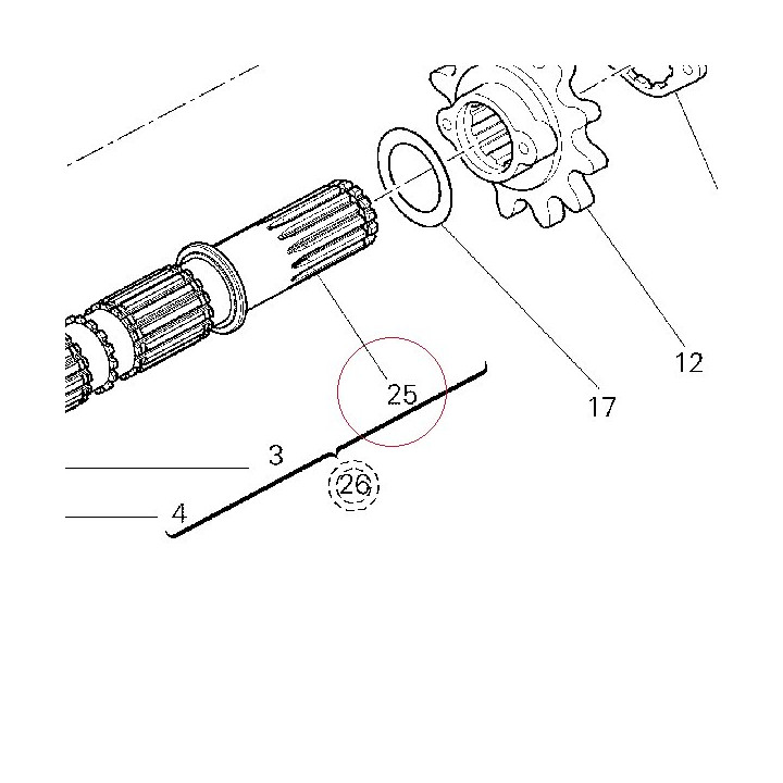 Driven shaft 14910341A