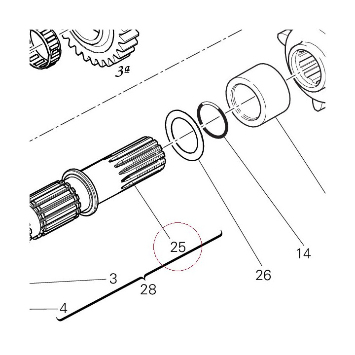 Lay shaft 14910611A