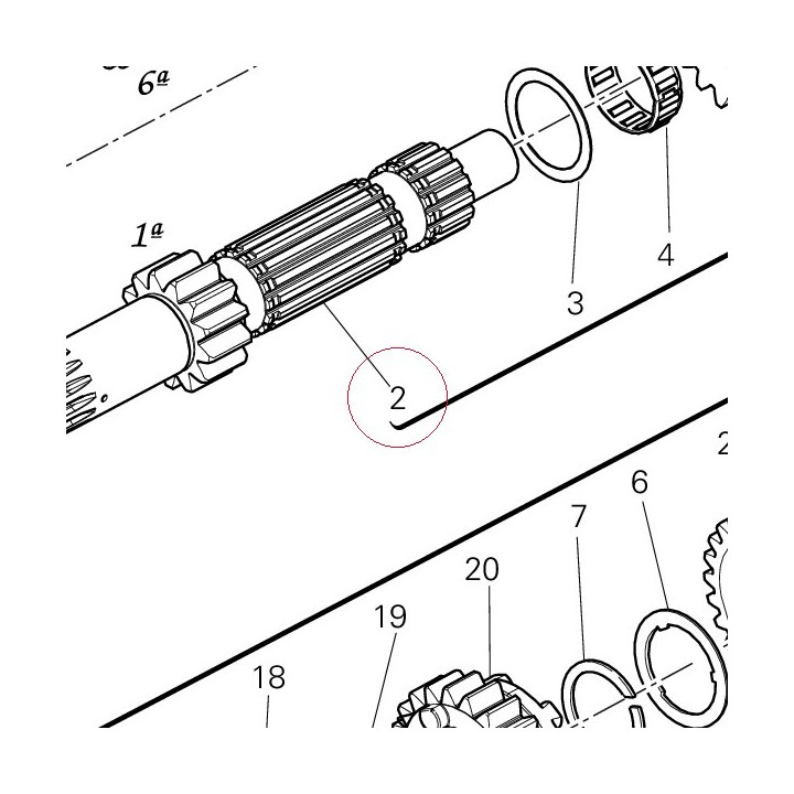 Gearbox main shaft 14910631A