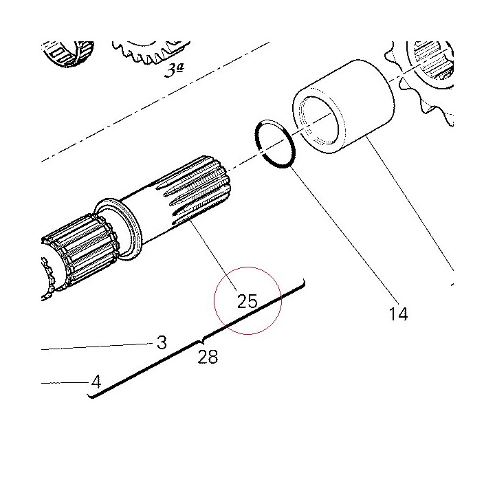 Lay shaft 14910891A