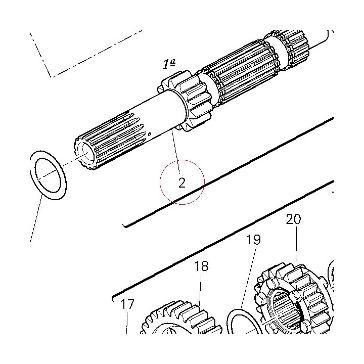 Gearbox main shaft 14910971A
