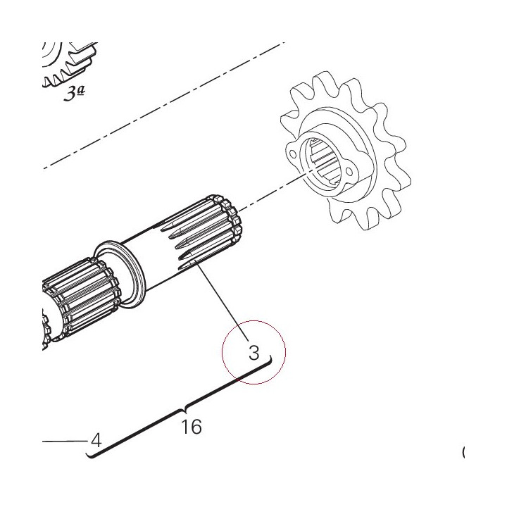 Driven shaft 14911061B