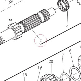 Gearbox main shaft 14911081A