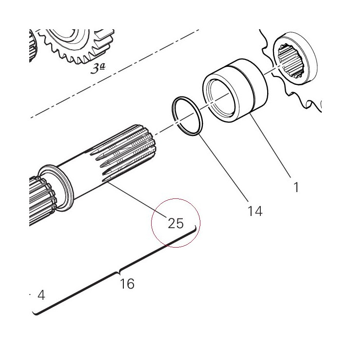 Lay shaft 14911111B