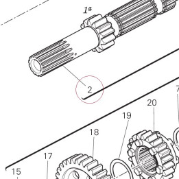 Gearbox main shaft 14911261A