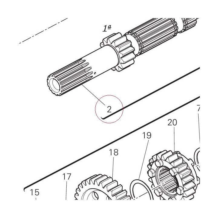 Gearbox main shaft 14911261A