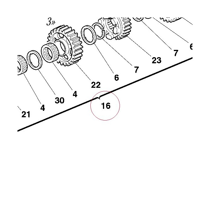 Complete lay shaft 15020351A