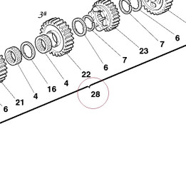 Complete lay shaft 15020532B