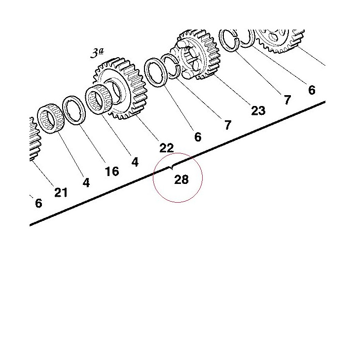 Complete lay shaft 15020532B