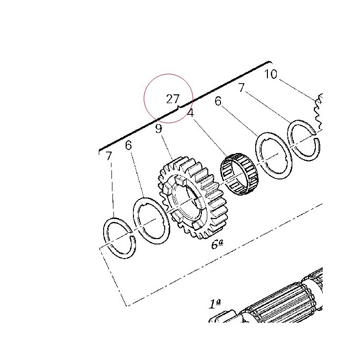 Complete main shaft 15020611A