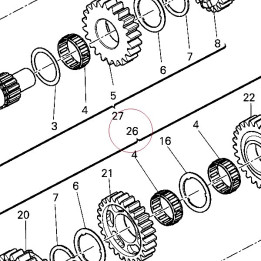 Complete lay shaft 15020621A