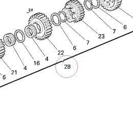 Complete lay shaft 15020631A