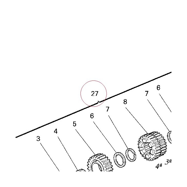 Complete main shaft 15020721A