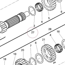 Complete main shaft 15020722A