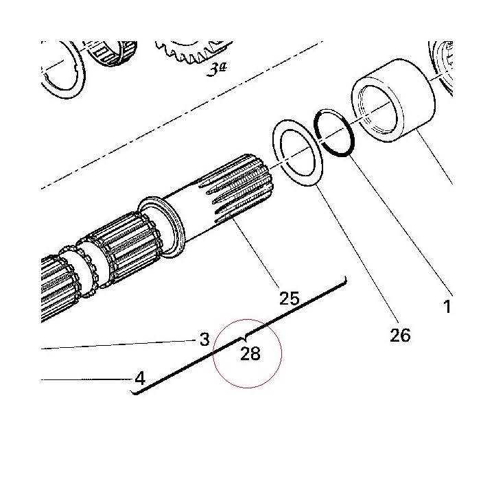 Complete lay shaft 15021353A
