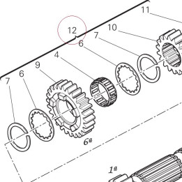 Complete main shaft 15021431E
