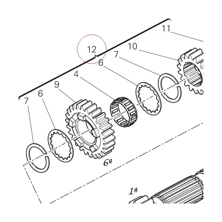 Complete main shaft 15021431E