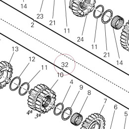 Complete main shaft 15021492D