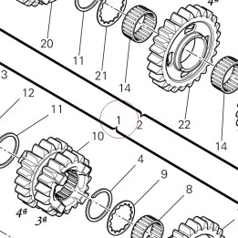 Complete main shaft 15021492E