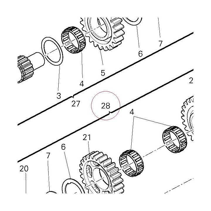 Complete lay shaft 15021551A